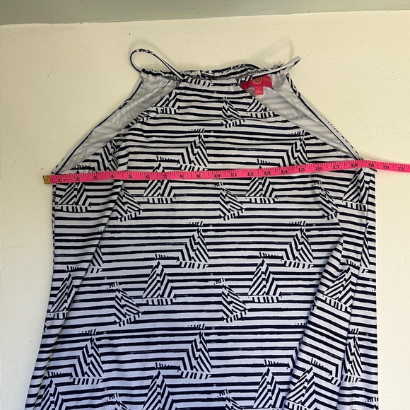 Kaeli Smith Navy and White Striped Swim Coverup - Picture 6 of 9